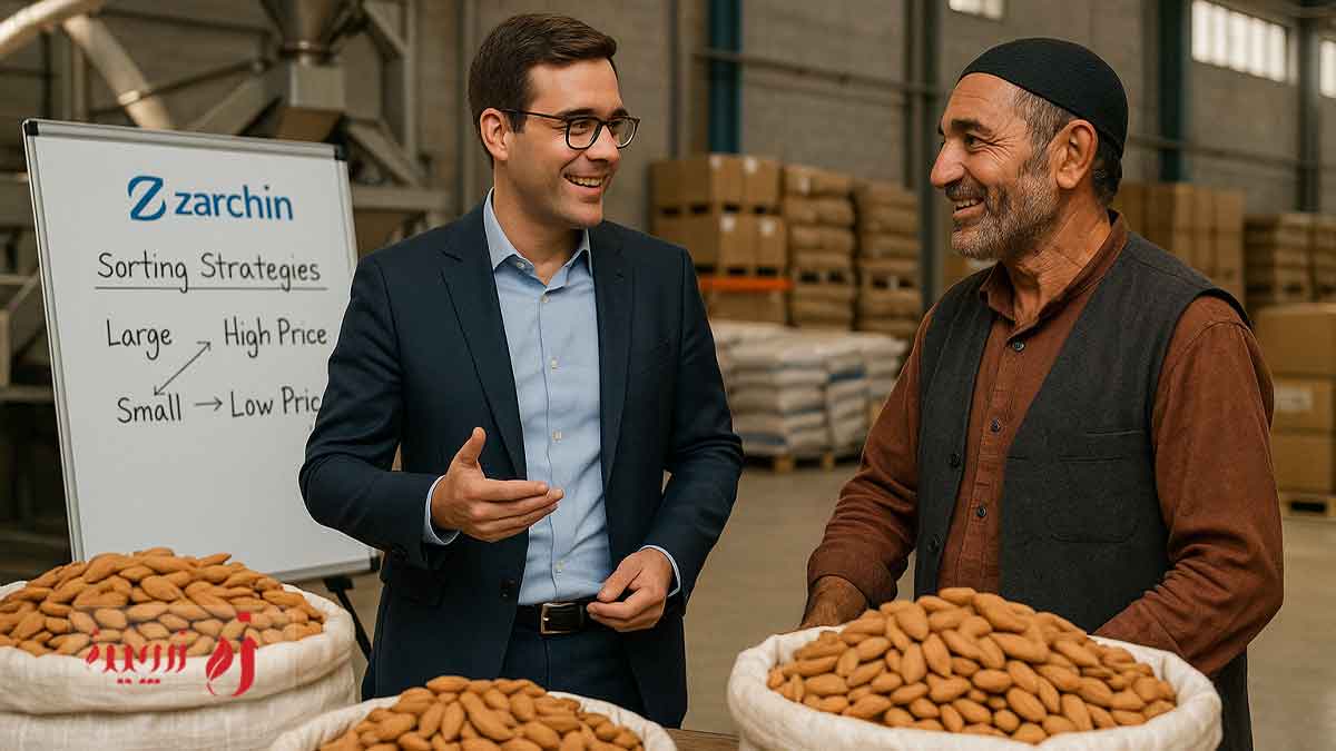 راهکار زرچین برای فروش مطمئن مغز بادام
