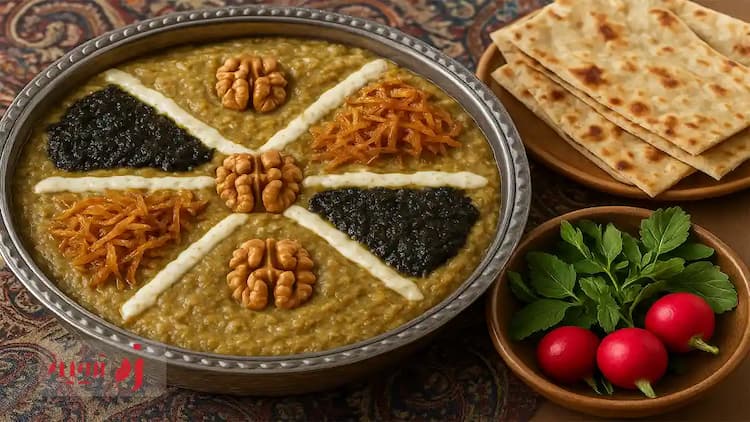 طرز تهیه حلیم بادمجان مجلسی با کشک گوسفندی