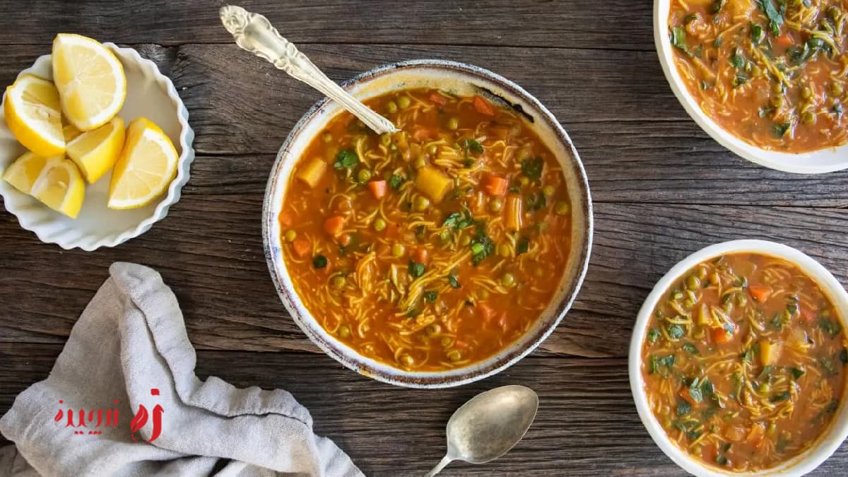 طرز تهیه سوپ ورمیشل، با مرغ و بدون مرغ
