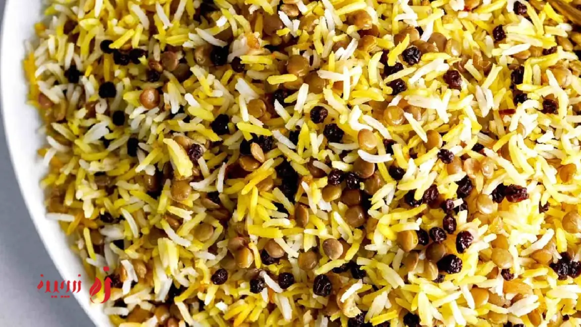 سرو عدس پلو مجلسی